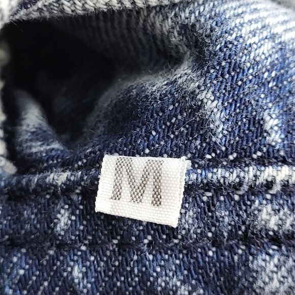 Tiger Fox Jacket Womens M Denim Acid Wash Full Zip Cropped Full Zip Y2K 90s VTG - Picture 12 of 14